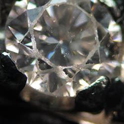 Tragespuren auf Diamant in Memory Ring